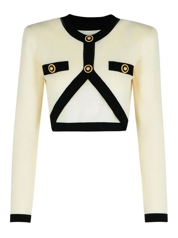 Balmain Cardigan - Crème - Crème - Femme | EF1KA120KH91GAU