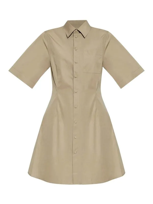 Ami Paris Robe Au Genou - Beige - Beige - Femme | FDR162CO00760952