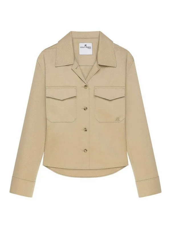 Courreges Chemise - Beige - Beige - Femme | 125CCH074PL01781005