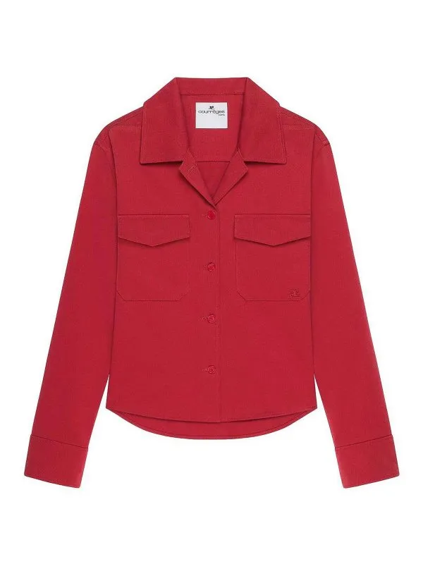 Courreges Chemise - Rouge - Rouge - Femme | 125CCH074PL01784015