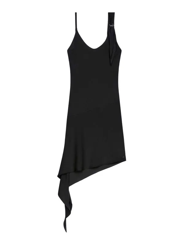 Courreges Robe Au Genou - Noir - Noir - Femme | 125CRO538PL01479999