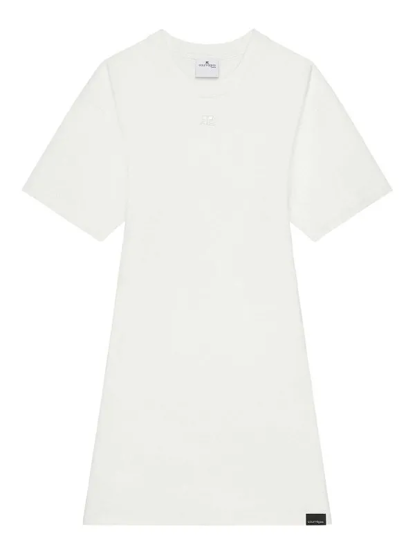 Courreges Robe Courte - Blanc - Blanc - Femme | 125JRO537JS01070001