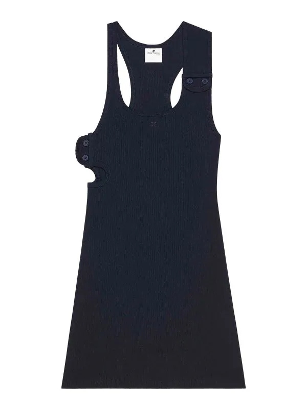 Courreges Robe Courte - Bleu Foncé - Femme | 125JRO550JS01947075