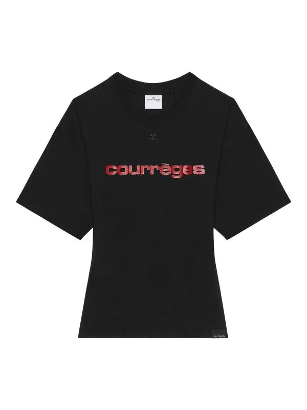 Courreges T-Shirt - Noir - Noir - Femme | 125JTS168JS0112B087