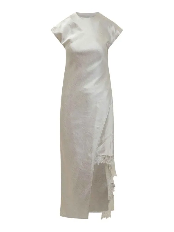 J.W. Anderson Maxi Robe - Crème - Crème - Femme | DR0470PG1693002