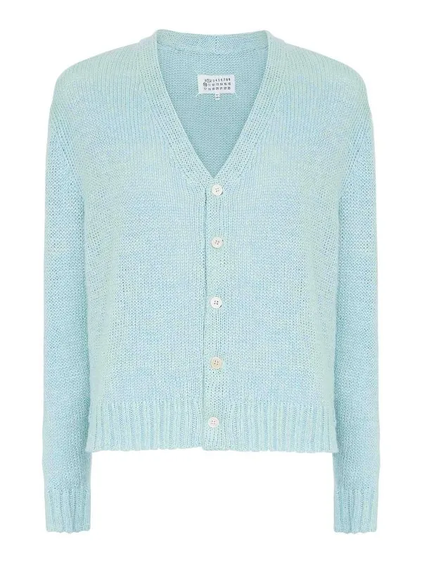 Maison Margiela Cardigan - Bleu Clair - Femme | S51HP0017M13100545