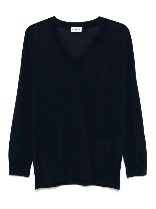 P.A.R.O.S.H. Pull Col Rond - Bleu - Bleu | D511668LINFA25012