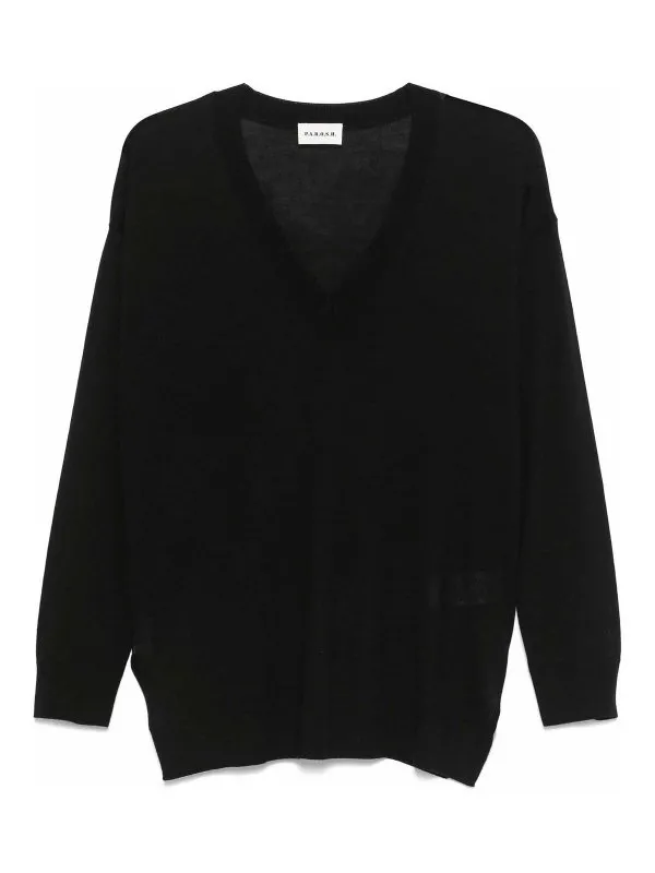 P.A.R.O.S.H. Pull Col Rond - Noir - Noir | D511668LINFA25013