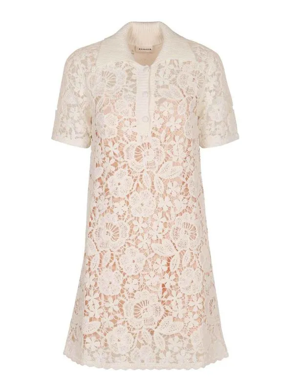 P.A.R.O.S.H. Robe Courte - Blanc - Blanc - Femme | D550877COPPER002