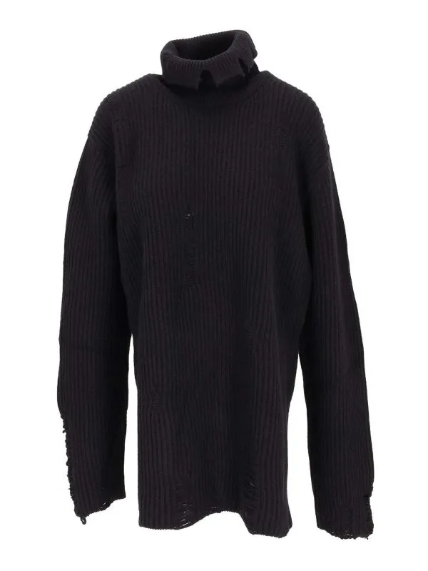 Ann Demeulemeester Pull Col Rond - Noir - Noir | B0012299KN048099