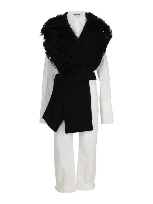 Ann Demeulemeester Écharpe - Noir - Noir | B0012309FA510099