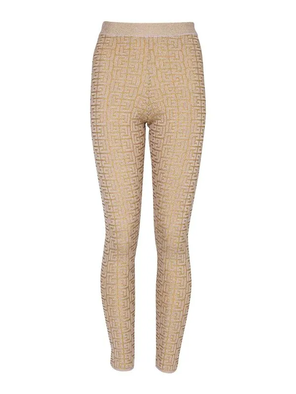 Balmain Leggings - Beige - Beige - Femme | DF2PD005KH69GFM