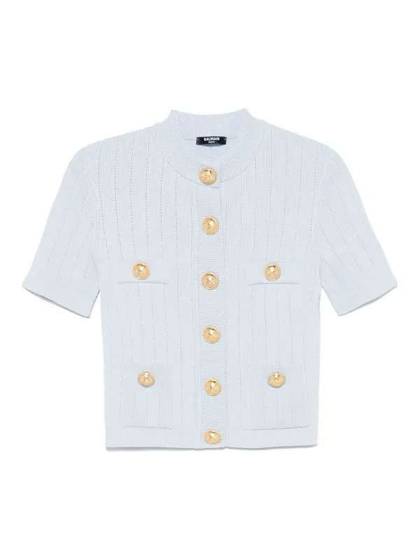 Balmain Cardigan - Beige Clair - Beige Clair | EF1KL023KB076AC