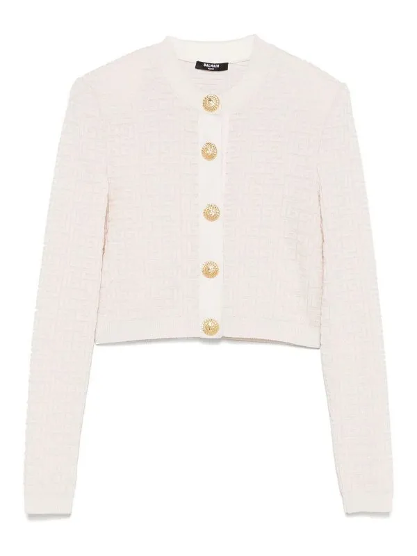 Balmain Cardigan - Couleur Chair - Couleur Chair | EF1KL196KI02GUS
