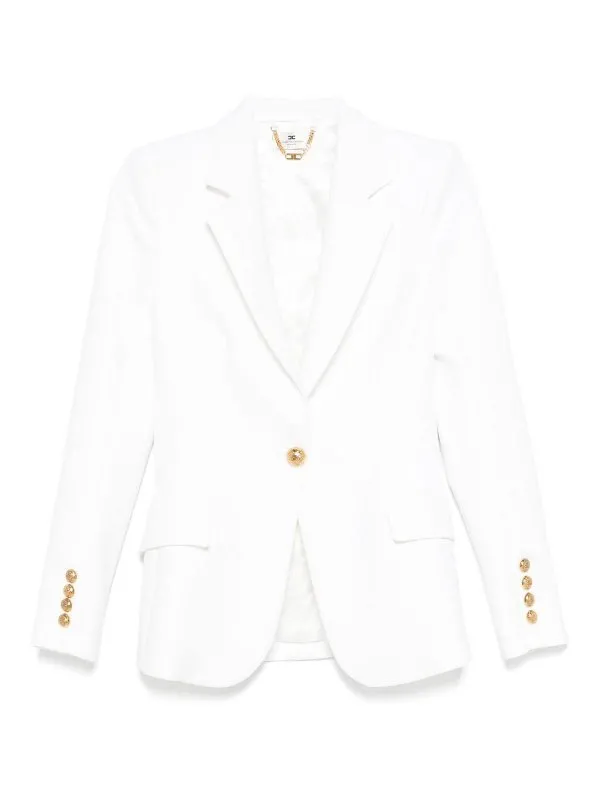 Elisabetta Franchi Blazer - Crème - Crème - Femme | GI14451E2360