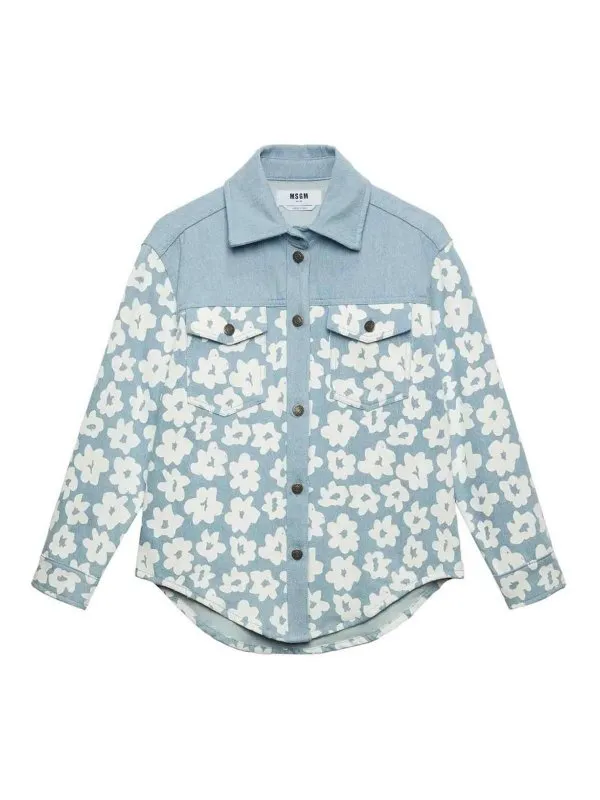 M.S.G.M. Chemise - Bleu Clair - Bleu Clair | 3841MDE23125727285