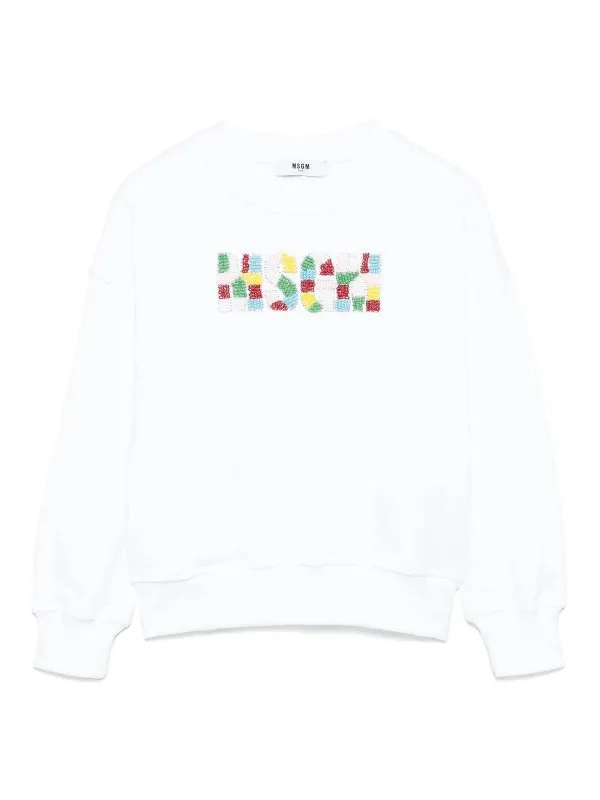 M.S.G.M. Sweat-Shirts - Blanc - Blanc - Fille | S5MSJGSW259001