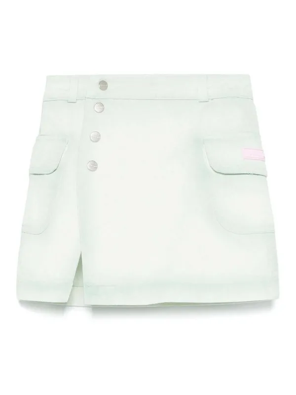 Palm Angels Jupe Midi - Vert Clair - Fille | PGCU005S25FAB001513B