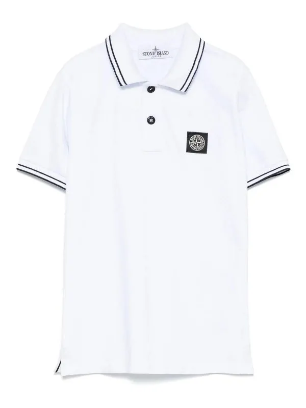Stone Island Junior Polo - Blanc - Blanc | K1S162200001S0018V1001