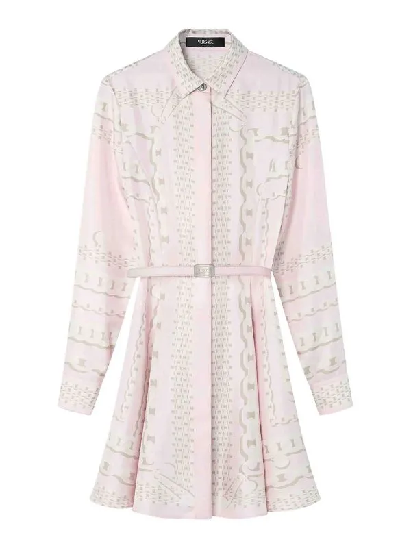 Versace Robe Au Genou - Blanc - Blanc - Femme | 10189331A136385PC60