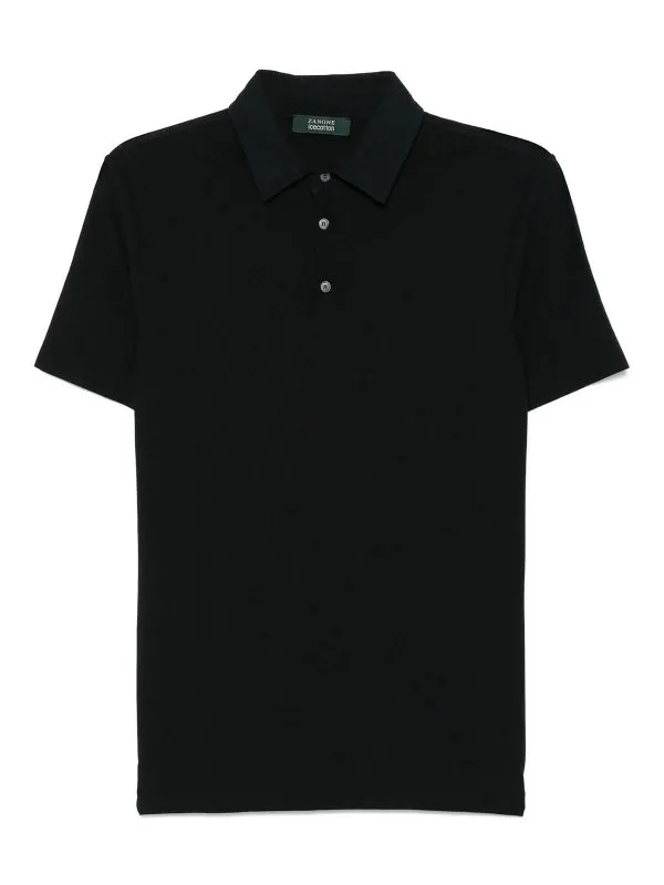 Zanone Polo - Noir - Noir - Homme | 815109ZG380Z0015 | thebs.com