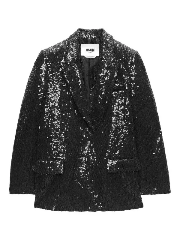 M.S.G.M. Veste Casual - Noir - Noir - Femme | 3741MDG1624760599
