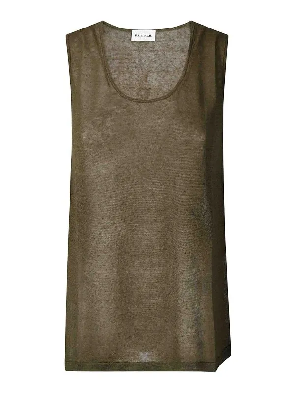 P.A.R.O.S.H. Top - Vert Foncé - Vert Foncé | D540887BABYLON007