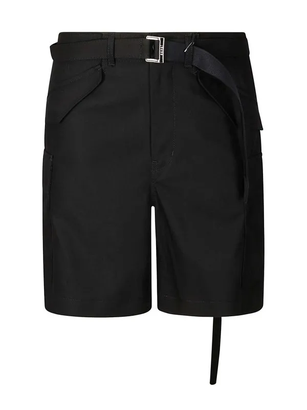 Sacai Short - Noir - Noir - Homme | 2503610M001 | thebs.com