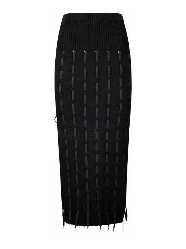 Institution Jupe Midi - Noir - Noir - Femme | I01K10BLACK