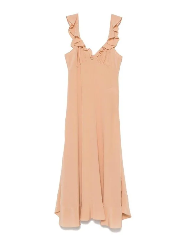 Chloe' Robe Au Genou - Marron - Marron - Femme | CH25SRO29125285