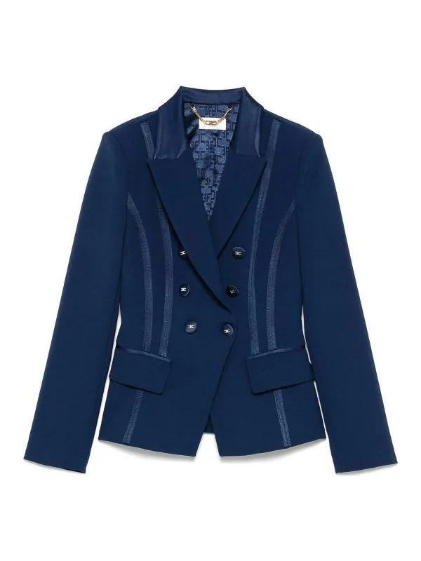 Elisabetta Franchi Veste Casual - Bleu - Bleu | GI14251E2DC8