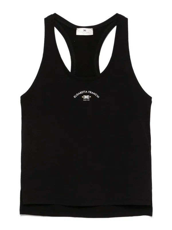 Elisabetta Franchi Top - Noir - Noir - Femme | CN00251E2110