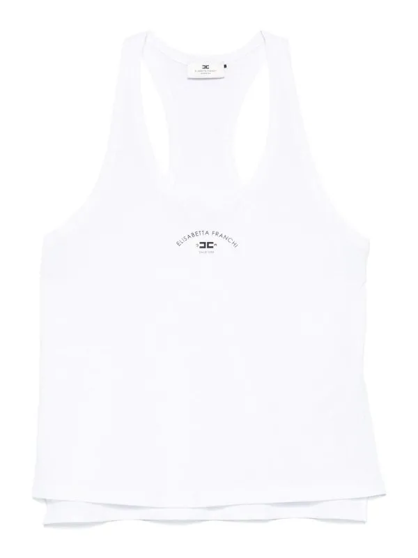 Elisabetta Franchi Top - Blanc - Blanc - Femme | CN00251E2270