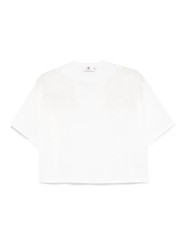 Elisabetta Franchi T-Shirt - Blanc - Blanc - Femme | MA01851E2270