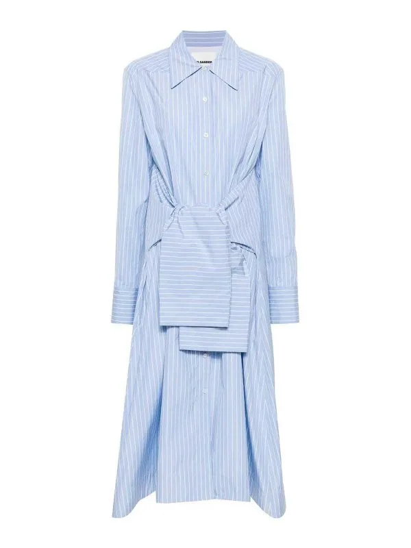 Jil Sander Robe Au Genou - Bleu Clair - Femme | J04CT0112J45173471