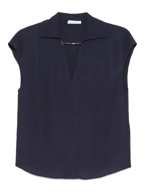 Patrizia Pepe Blouse - Bleu Foncé - Bleu Foncé | 8C0775A8I1C789