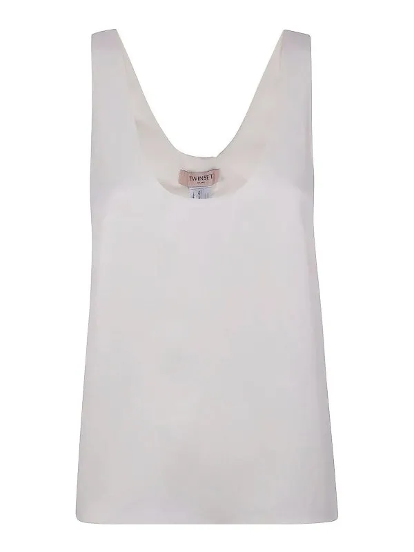 Twinset Top - Blanc - Blanc - Femme | 251TP265100059 | thebs.com