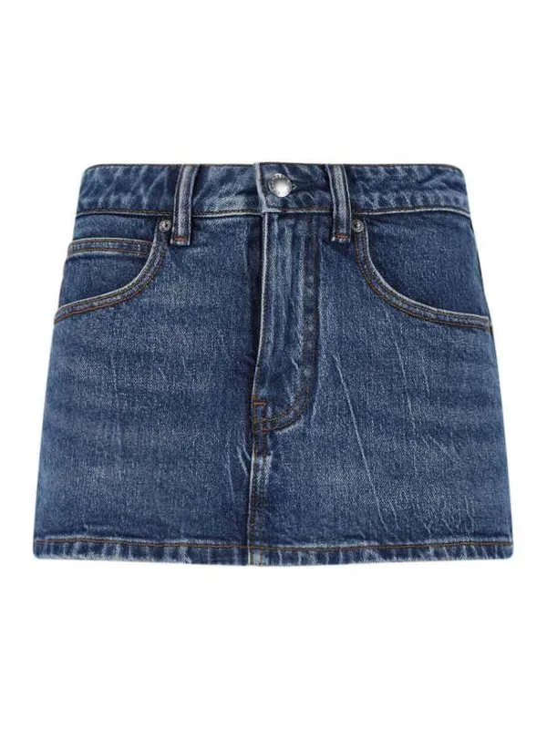 Alexander Wang Mini Jupe - Bleu - Bleu - Femme | 4DC3235595401