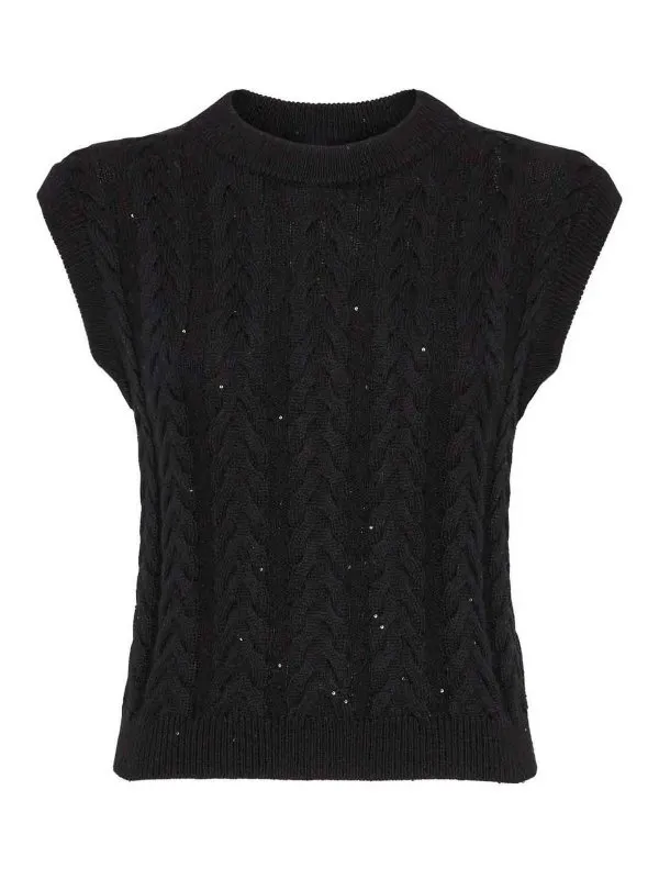 Brunello Cucinelli Pull Col Bateau - Noir - Noir | MDV798130C101