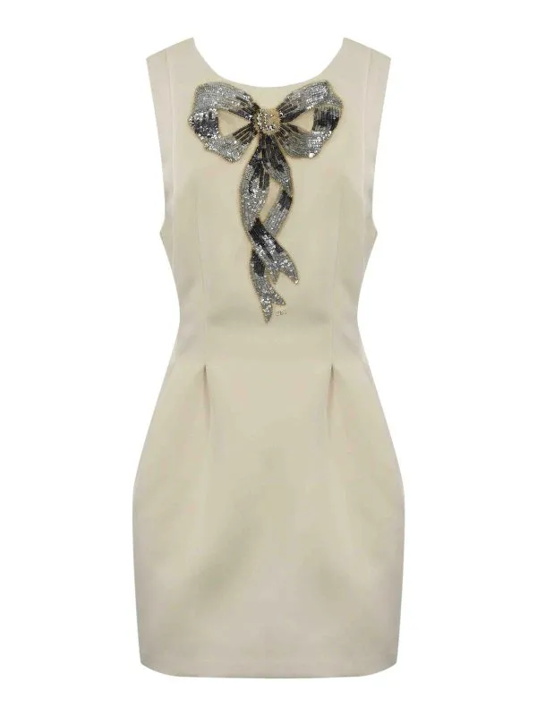 Elisabetta Franchi Robe Au Genou - Crème - Crème | AB80852E2193