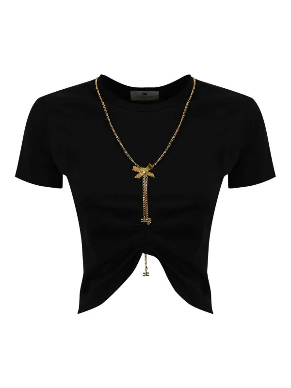 Elisabetta Franchi T-Shirt - Noir - Noir - Femme | MA00651E2110