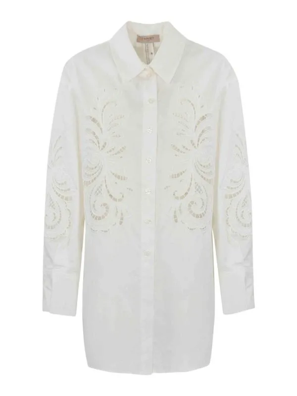 Twinset Chemise - Blanc - Blanc - Femme | 251TP217000001