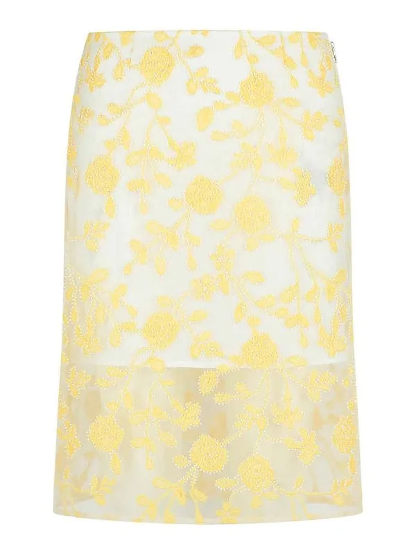 Rotate Birger Christensen Jupe Midi - Jaune - Jaune | 113673858858