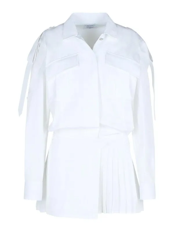 Off-White Robe Au Genou - Blanc - Blanc | OWDG00AS25FAB0010110