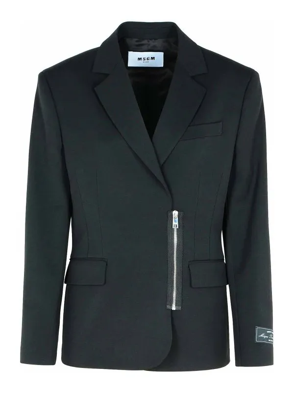 M.S.G.M. Veste Casual - Noir - Noir - Femme | 3742MDG1124781099