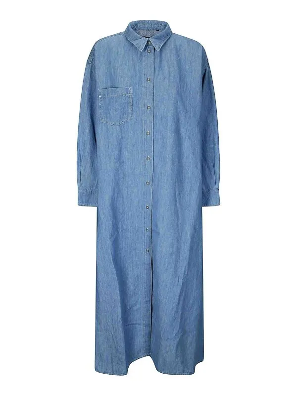 7 For All Mankind Maxi Robe - Denim - Denim - Femme | 7U011E31U7IYY