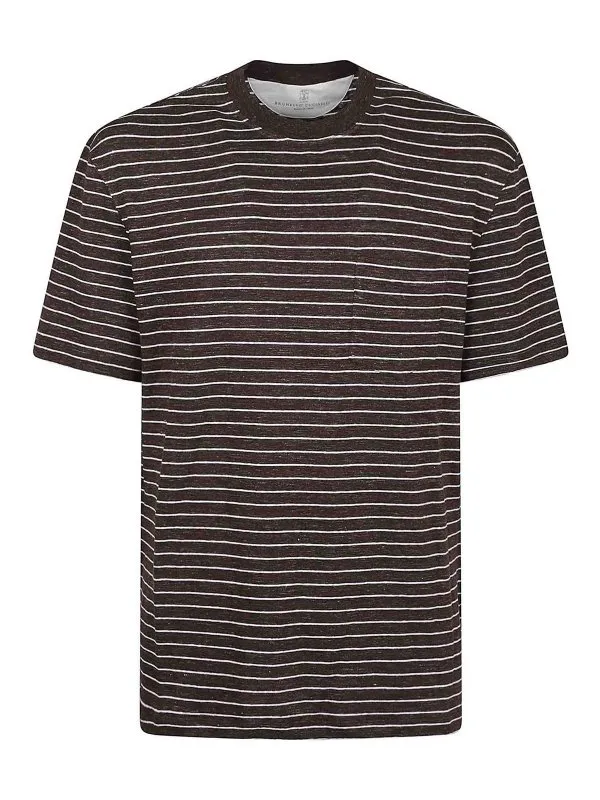 Brunello Cucinelli T-Shirt - Blanc - Blanc - Homme | MW8601376C002