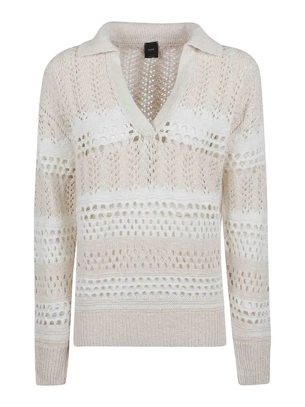 Pinko Pull Col Bateau - Blanc - Blanc - Femme | 104946A2FPZB0