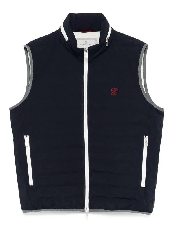 Brunello Cucinelli Gilet - Bleu Foncé - Homme | MM49A7460GC1086