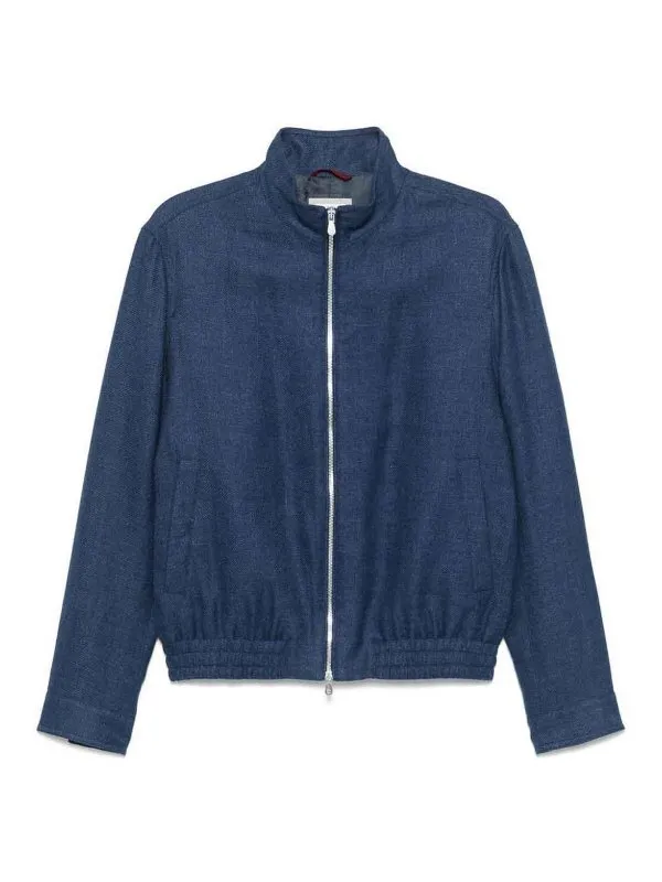 Brunello Cucinelli Bomber - Bleu Foncé - Homme | MW4826509C802